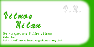 vilmos milan business card