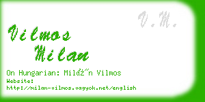 vilmos milan business card